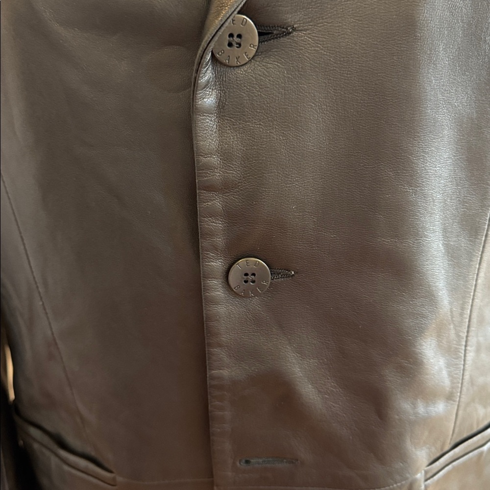 Ted Baker London‎ Blue Leather Jacket - Picture 4 of 9